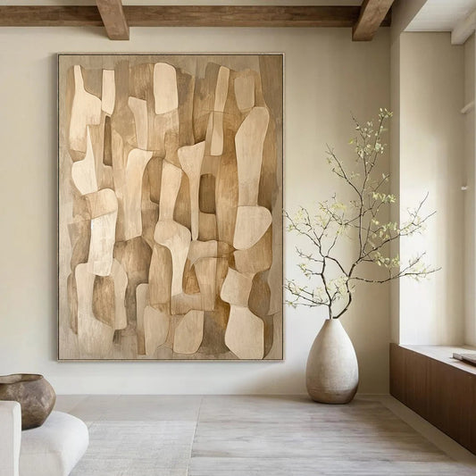Extended - Reach Hand - Painted Custom Abstract Painting for Bedroom and Entryway DTP021
