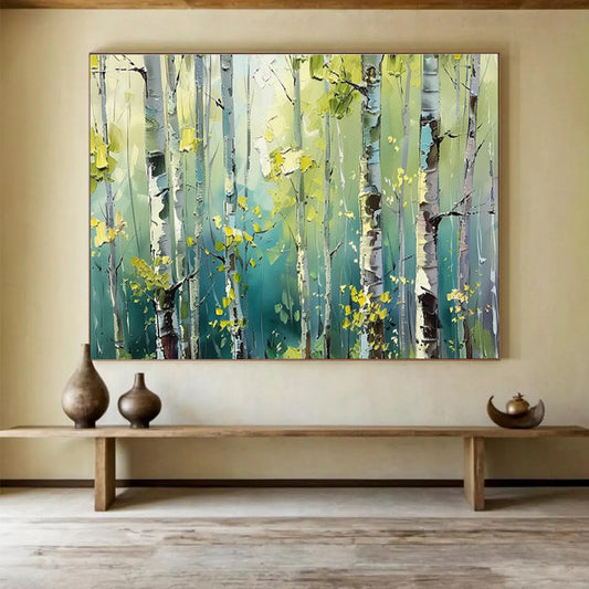 Massive Textured Hand - Painted Abstract Wall Mural for Decor Enhancement DKH670