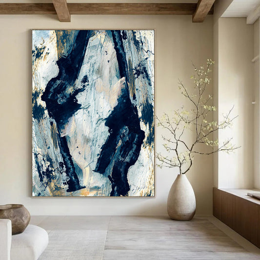 Hand-Painted Large-Scale Abstract Art: Textures for Bar & Hotel DTP244
