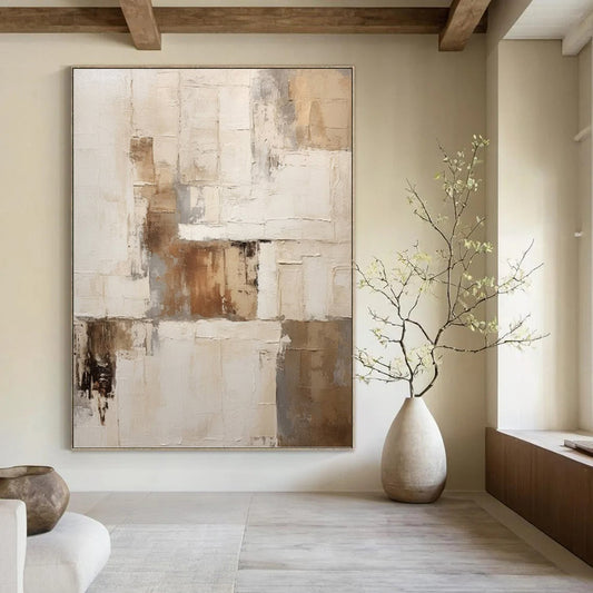 Glorious Hand - Painted Textured Abstract Painting for Living Room & Hotel DKH1310