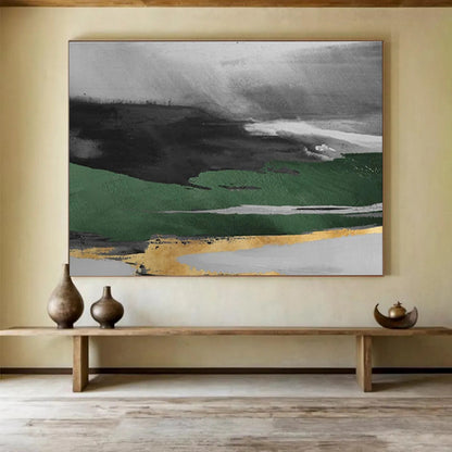 Alluring Hand - Painted Textured Abstract Artwork for Dining Room & Entryway DKH606
