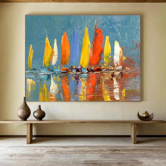 “Harmonious Impulses” Grand Abstract Mural for Hallway & Bedroom DKH254