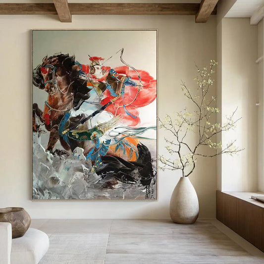 Colossal Vertical Hand - Painted Custom Abstract Enigma (with Lava Textures) for Dining Room and Hotel DKH1589