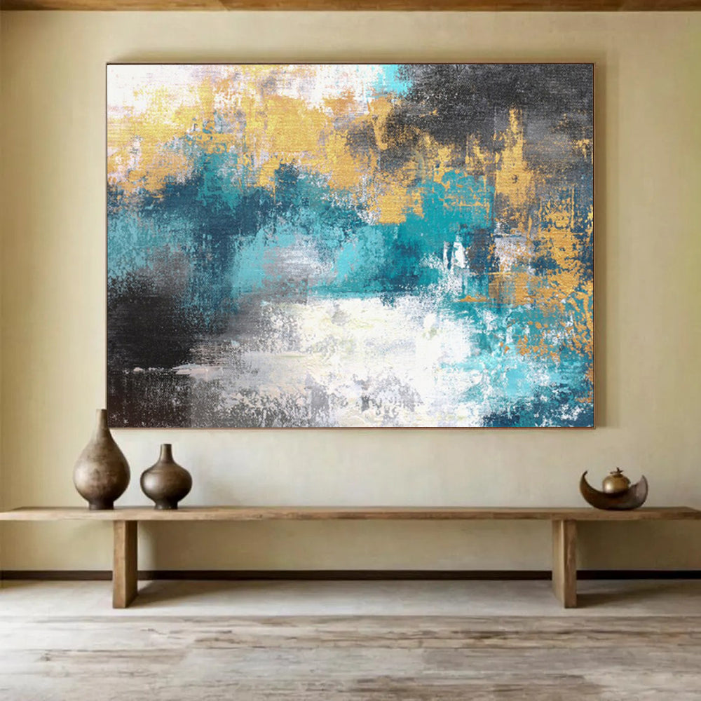 Big Custom - Made Abstract Canvas for Dining Room DKH004