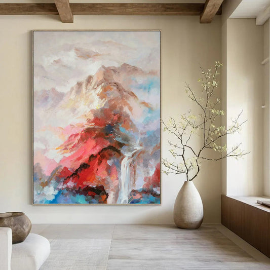 Refined Hand - Painted Textured Abstract for Hotel & Dining Room DKH1348