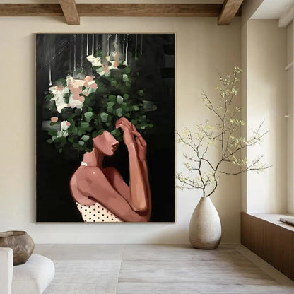 Handmade Big-Scale Abstract Art: Textured Details for Hotel & Entryway DTP323