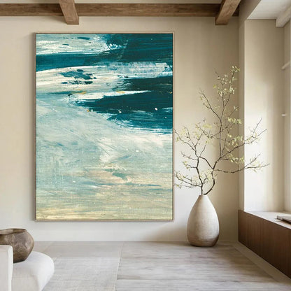 Large-Scale Custom Abstract Art: Hand-Painted, Textured Excellence DTP176