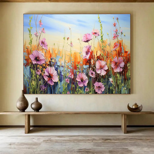 Elegant Large Abstract Mural with Subtle Texture for Living Room & Dining Room DKH903