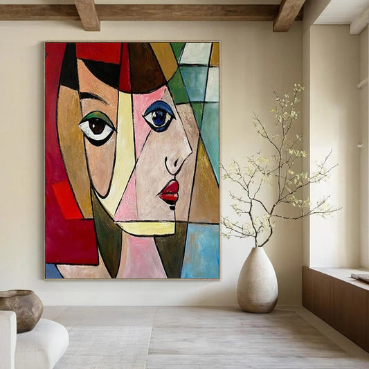 Large - Sized Breathtaking Hand - Painted Textured Abstract Art on Canvas for Office & Dining Room DKH1407