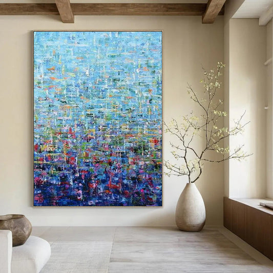 Monumental Hand-Painted Abstract Wall Art for Entryway & Dining Room LargeART2349