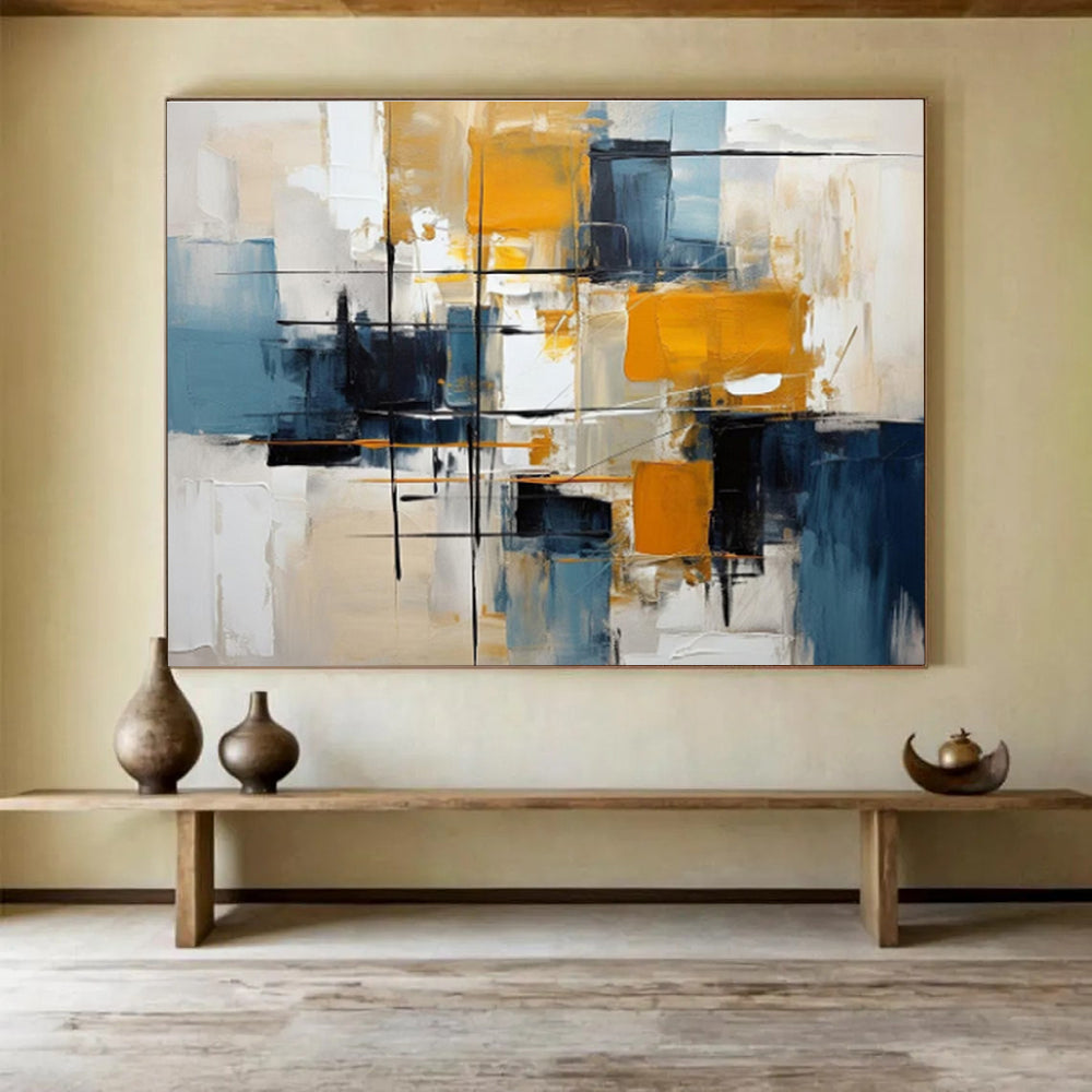 Stunning Large - Format Abstract Canvas for Dining Room & Living Room DKH183