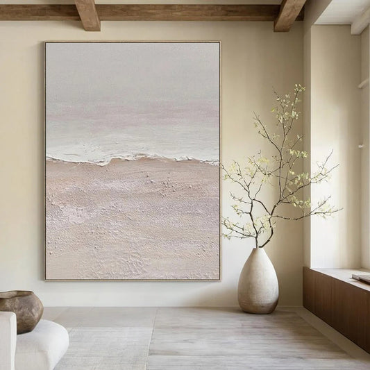 Designer - Inspired Hand - Crafted Textured Canvas Abstract for Office & Dining Room DKH1124