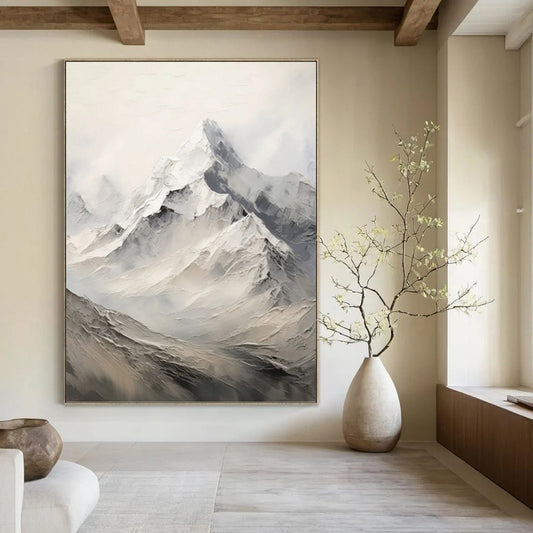 Harmoniously Oversized Hand - Painted Textured Abstract Painting for Greenhouse & Botanical Garden DKH1256