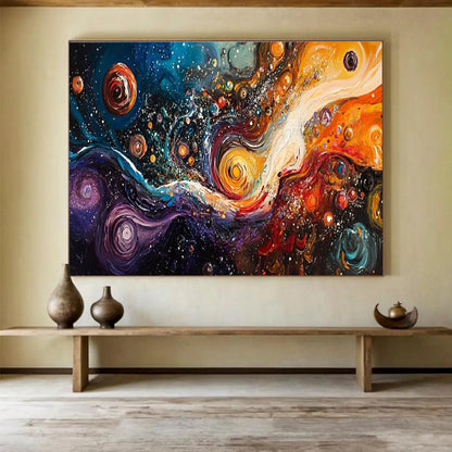 Giant Original Textured Hand - Crafted Abstract Painting for Transformed Environments DKH815