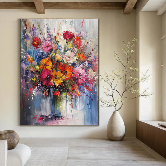 Custom Handmade Abstract Art: Big Sizes, Textured Wonders for Dining Room & Entryway DTP260