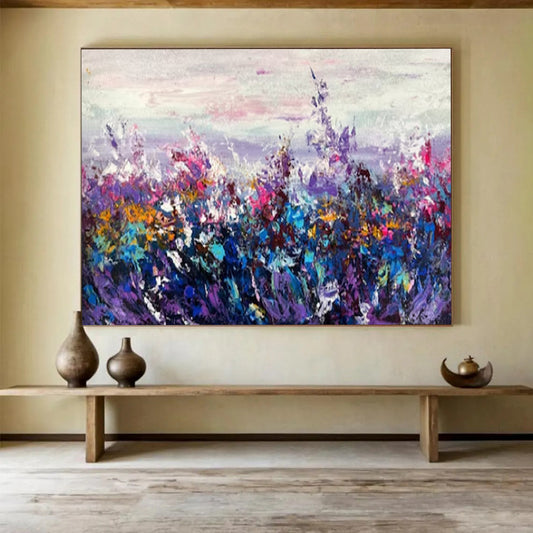 Plush Abstract Mural for Entryway & Hotel Lobby LargeART1777