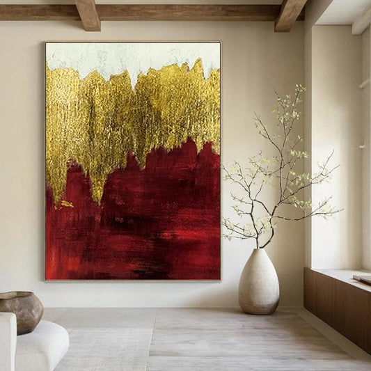 Thought - Provoking Hand - Painted Textured Abstract for Office & Dining Room DKH1339