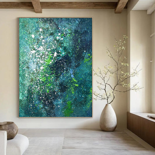 Massive Hand - Painted Custom Textured Abstract Wall Decor for Living Room & Office DKH1029