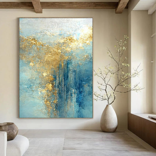 Super - Vast Hand - Painted Textured Custom Abstract Gemstone for Living Room and Hotel DTP063