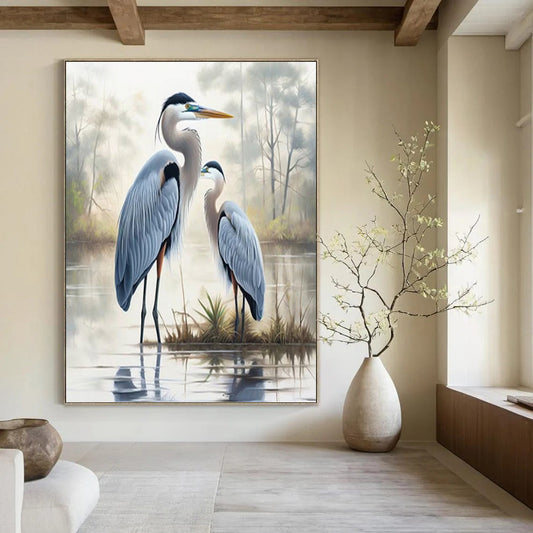 Cozy Hand - Painted Textured Abstract on Canvas for Living Room & Dining Room DKH1400