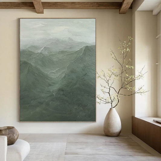 Colossal - Dimensioned Hand - Painted Custom Abstract Tapestry (with Lush Textures), for Arranging in Dining Room and Hotel Lobby DKH1497