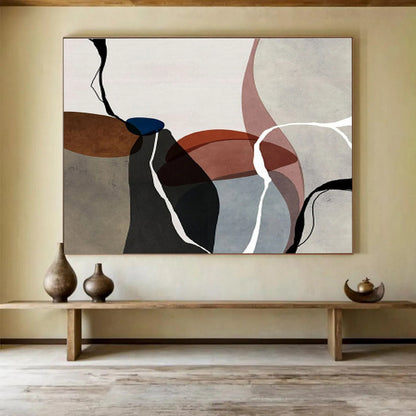 “Abstract Resonance” Oversized Abstract Canvas for Living Room & Bar DKH358