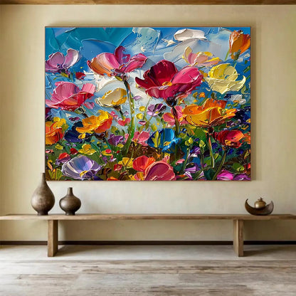 Grandiose Original Hand - Crafted Textured Abstract Mural for Immersive Environments DKH794