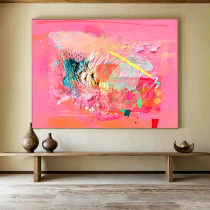 Large - Format Personalized Abstract Painting for Photography Studio DKH028