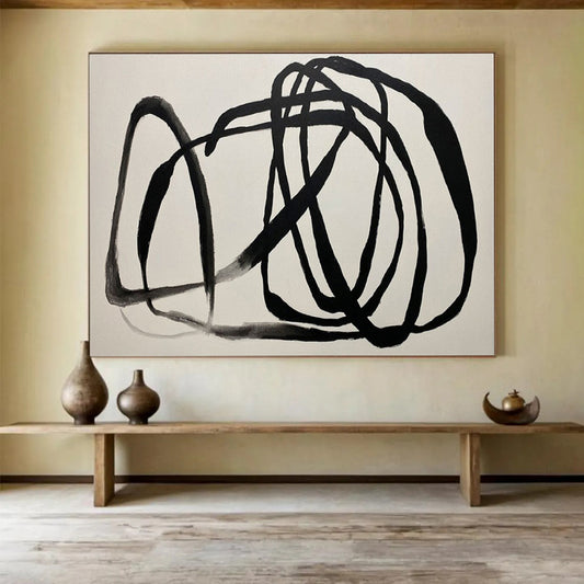 Energetic Giant Abstract Mural for Office & Living Room LargeART1650