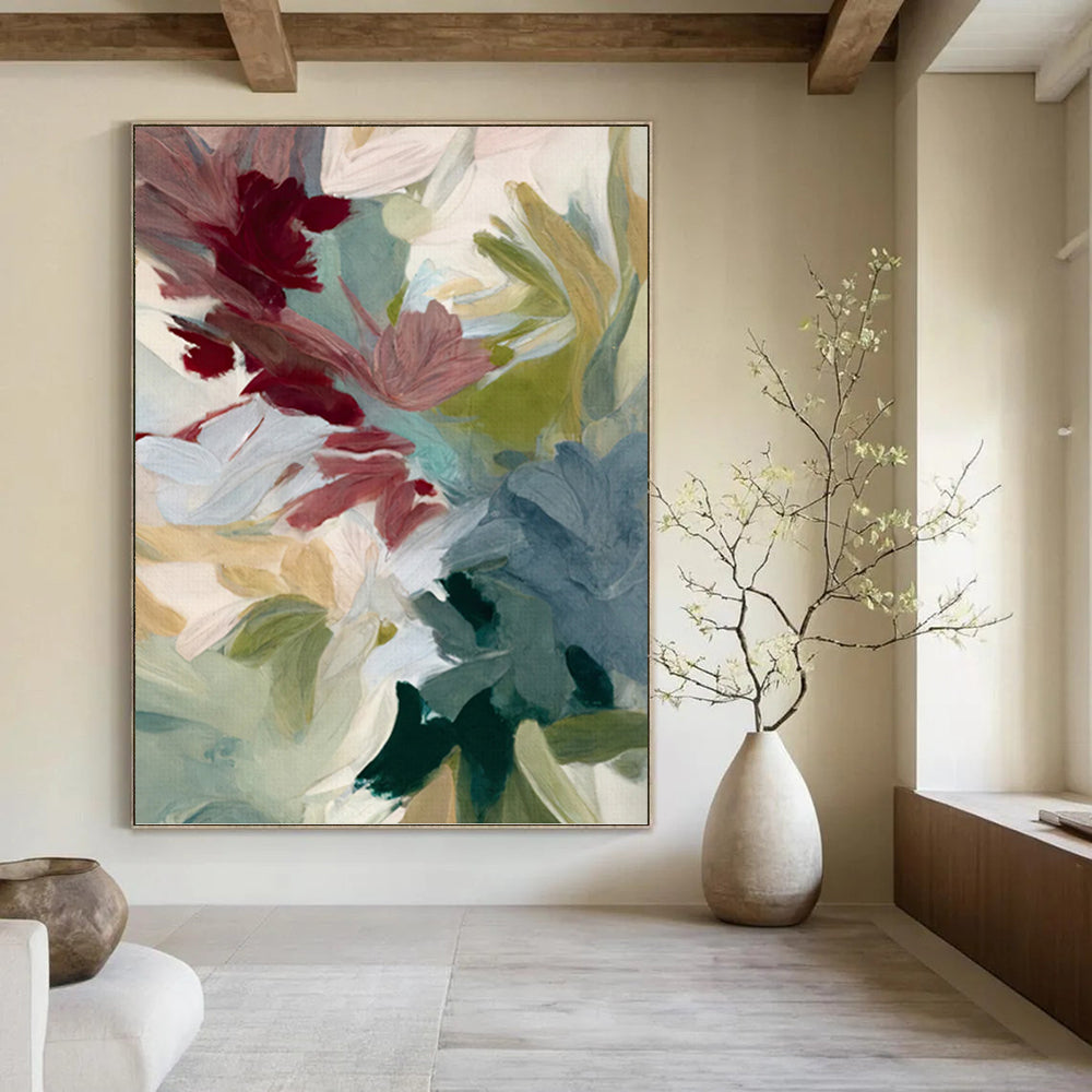 Dazzling Hand - Painted Textured Abstract Art on Canvas for Office & Hallway DKH1351