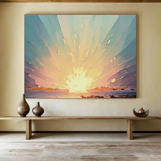 Colossal Textured Hand - Painted Abstract Painting for Space Accent DKH665