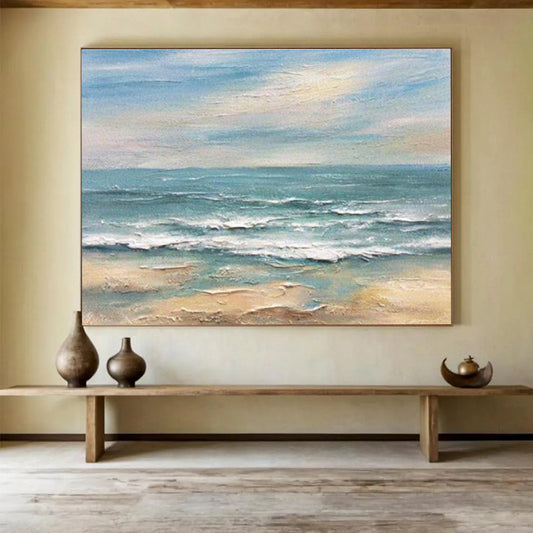 Striking Textured Abstract Painting for Entryway & Bar DKH530