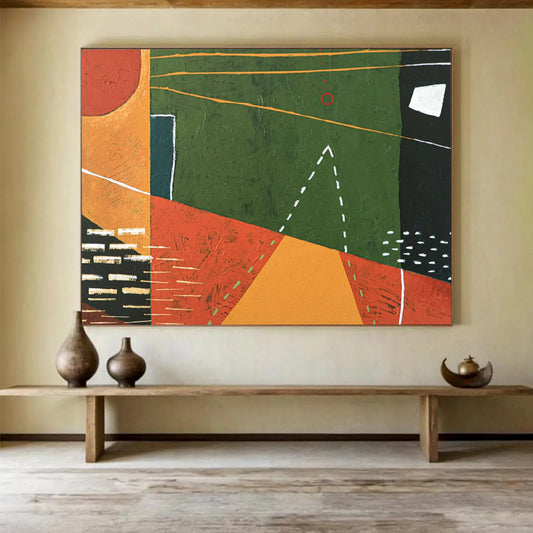 Elegant Poised Large Abstract Wall Decor for Hallway & Bar LargeART1808