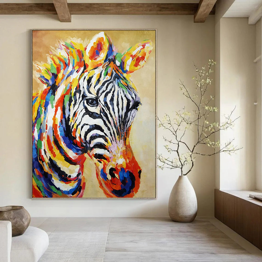 Large - Format Hand - Painted Custom Abstract Painting (with Individualistic Textures), for Decorating Office and Hallway DKH1442