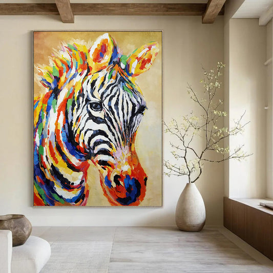 Large - Format Hand - Painted Custom Abstract Painting (with Individualistic Textures), for Decorating Office and Hallway DKH1442