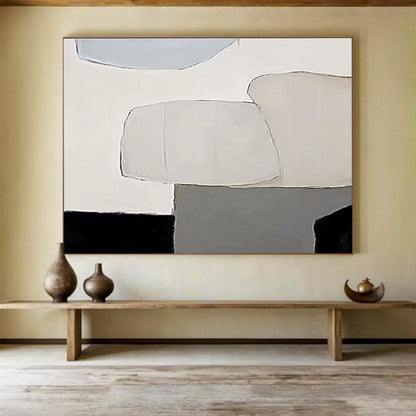 Extraordinary Hand - Painted Textured Abstract Art for Living Room & Bar DKH597