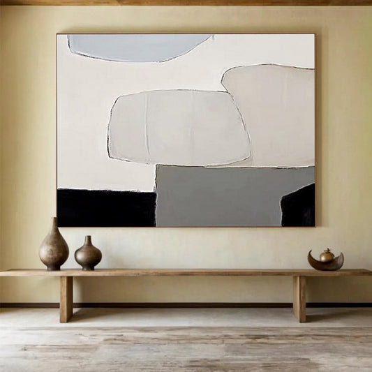 Extraordinary Hand - Painted Textured Abstract Art for Living Room & Bar DKH597