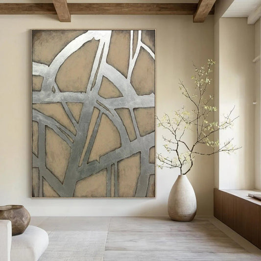 Huge Hand-Painted Abstract Canvases for Living Room & Hallway LargeART2328