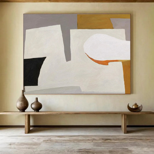 Striking Hand - Painted Textured Abstract Artwork for Dining Room & Entryway DKH577