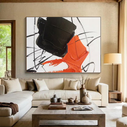 Custom Large Hand-Painted Abstract Canvas for Kids’ Playroom Activity Wall