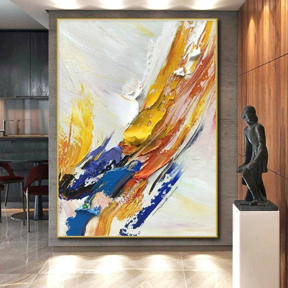 Gigantic Hand-Crafted Abstract Canvas for Dining Room Server Wall LargeART0605