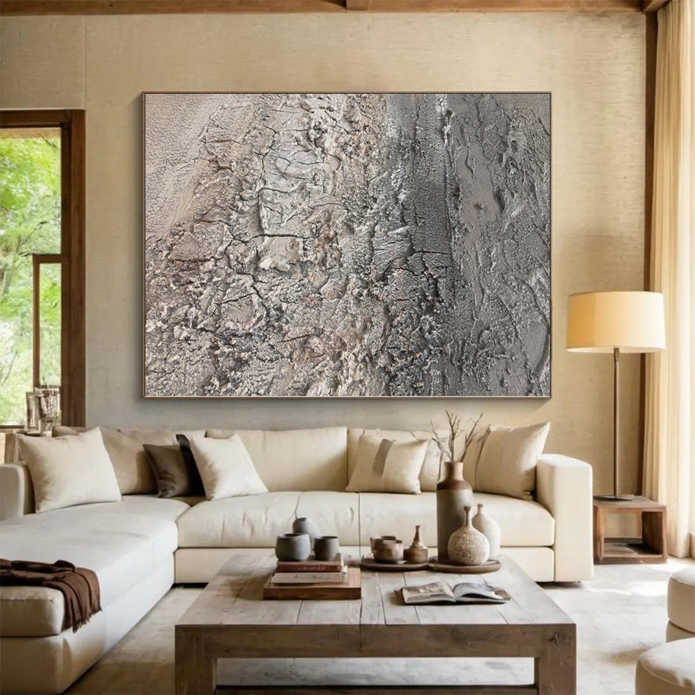 Oversized Handcrafted Abstract Canvas for Restaurant Dining Areas