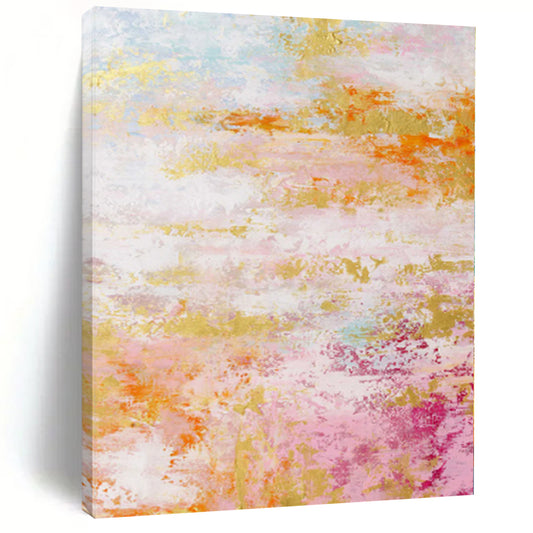 Custom Extra Large Abstract Zen Garden - Hand-Painted Gouache for Meditation Retreats