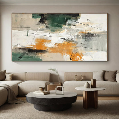 Monumental Contemporary Abstract Canvas for Home Indoor Poolside Relaxing Oasis