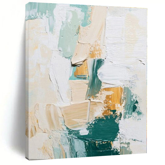 Huge Hand-Painted Contemporary Abstract Canvas for Office Waiting Areas