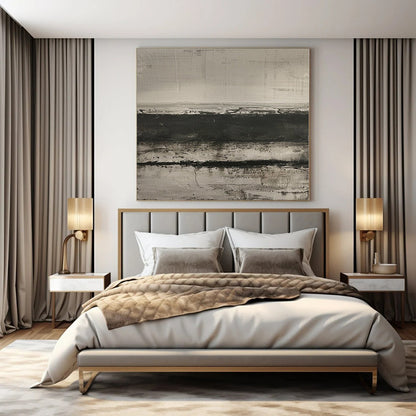 Custom Hand-Painted Abstract Mural for Living Room and Entryway