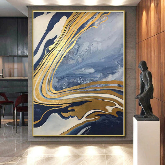 Massive Abstract Impressionist Hand-Painted Art for Walk-in Closet Style Wall