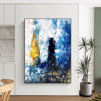 Mammoth Hand-Painted Abstract Canvas for Nursery Feature Wall