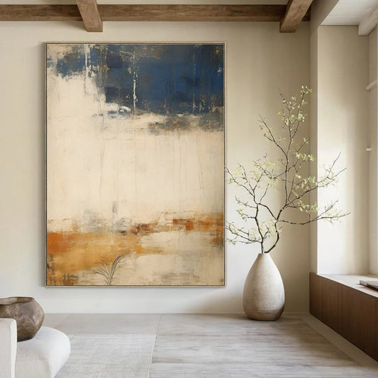 Hand-Painted Bespoke Abstract Canvas for Bedroom and Hotel Suite