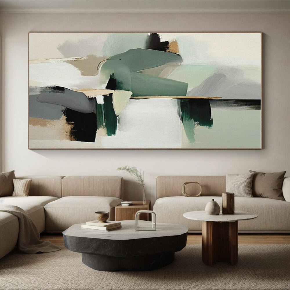 Vast Contemporary Abstract Canvas for Sunroom Natural Light Enhancement in Modern Homes